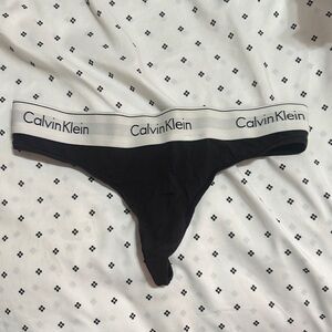 Calvin Klein Black Briefs with White Waistband